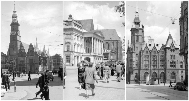 Rok 1950 we Wrocławiu. Miasto powoli wygrzebuje się z wojennych zniszczeń. Trwa odbudowa wrocławskiego Ratusza i Stadionu Olimpijskiego. Zobaczcie, jakie zdjęcia znaleźliśmy w Narodowym Archiwum Cyfrowym.Tak wyglądał Wrocław pięć lat po II wojnie światowej. Na kolejne zdjęcia możecie przechodzić za pomocą strzałek lub gestów.