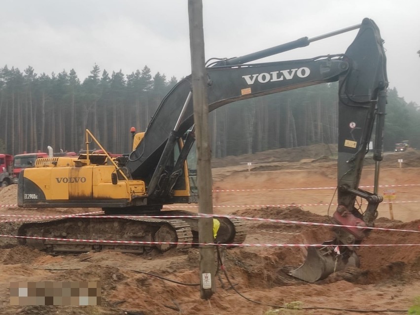 Do wypadku doszło do na budowie obwodnicy Olesna