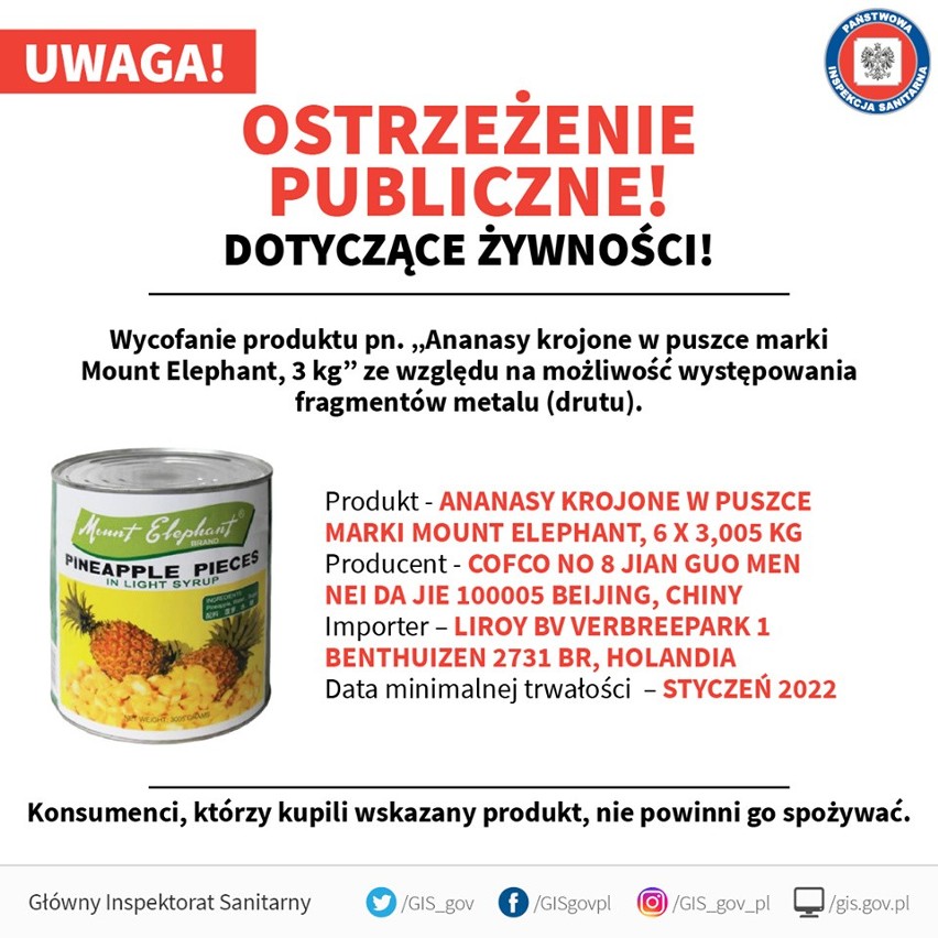 Ostrzeżenie GIS