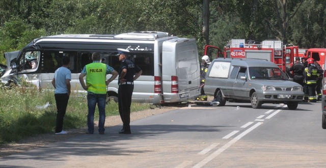 Miejsce poniedziałkowego tragicznego wypadku na drodze krajowej numer 79 w gminie Magnuszew.