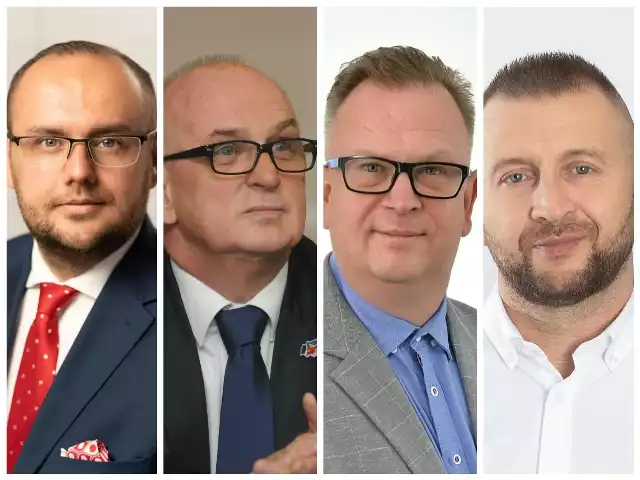 W wyborach samorządowych 2024 o fotel burmistrza Kostrzyna nad Odrą powalczą od lewej: Łukasz Dombek, Andrzej Kunt, Ireneusz Wręczycki i Rafał Żygielewicz.