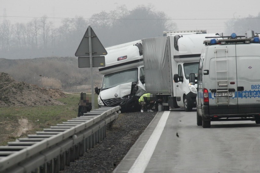 Wypadek na A4, 10.03.2016. Autostrada zablokowana