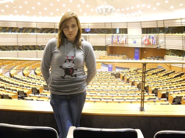 Magdalena Jamrocha w Europarlamencie.