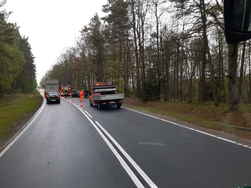 Wypadek na drodze nr 21 między Zielinem a Suchorzem