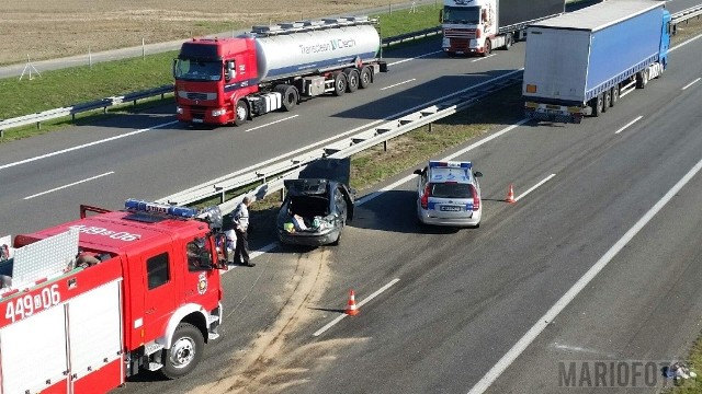 Do wypadku doszło około godziny 11.20 na 245. kilometrze autostrady A4 na pasie w kierunku Katowic