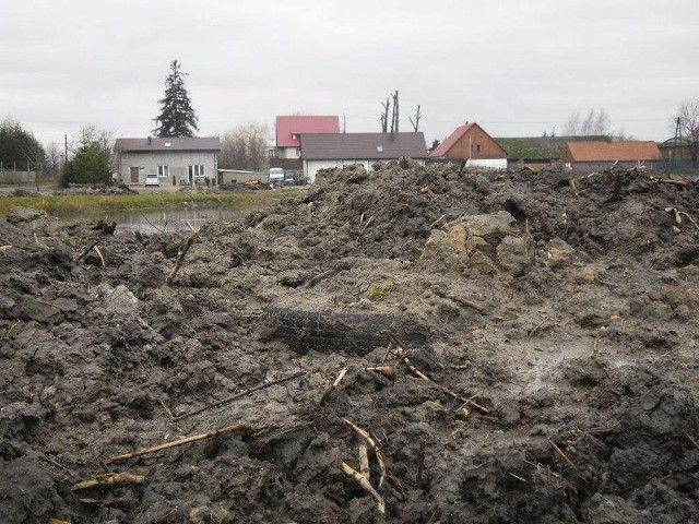 Tak wyglądał staw w miniony piątek. - To księżycowy krajobraz! - mówią mieszkańcy