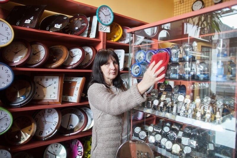 Katarzyna Ryznar, właścicielka sklepu z zegarkami,...