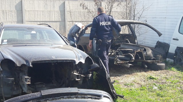 Na terenie dwóch sąsiadujących ze sobą firm samochodowych w Woli Krzysztoporskiej pod Piotrkowem znaleziono samochody oraz podzespoły od pojazdów pochodzące z kradzieży. Auta były skradzione na terenie Wielkiej Brytanii, Czech i Słowacji.