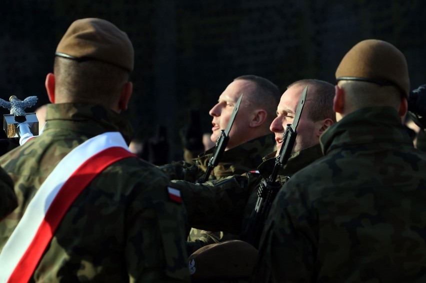 Żołnierze obrony terytorialnej złożyli przysięgę w Hrubieszowie. Zobacz zdjęcia