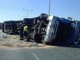 Wypadek na autostradzie A4. Utrudnienia na węźle w Prądach