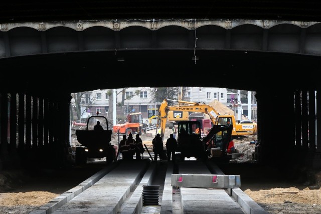 14.12.2018 wroclawremont ulicy pulaskiego i hubskiej zmienil sie wykonawca teraz prace prowadzi pd zbigniew ziajkabudowa budownictwo wiadukt betonowe torowisko ziajka droga remont przebudowagazeta wroclawskapawel relikowski / polska press