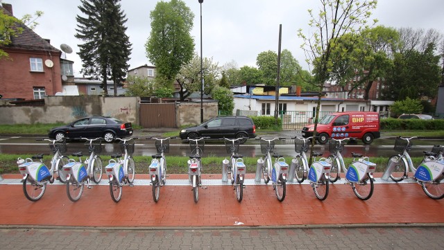 Stacja Nextbike przy Powstańców w Siemianowicach, 29.04.2019