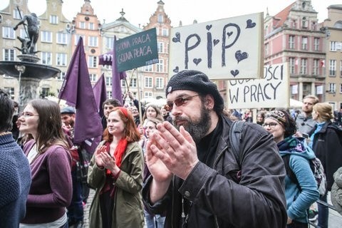 1-majowa demonstracja Razem w Gdańsku