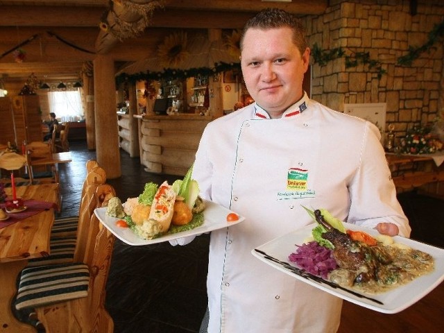 Robert Klepacki, szef kuchni w Korbowej Kolibie wraz z właścicielami lokalu zaprasza na gotowanie na żywo.