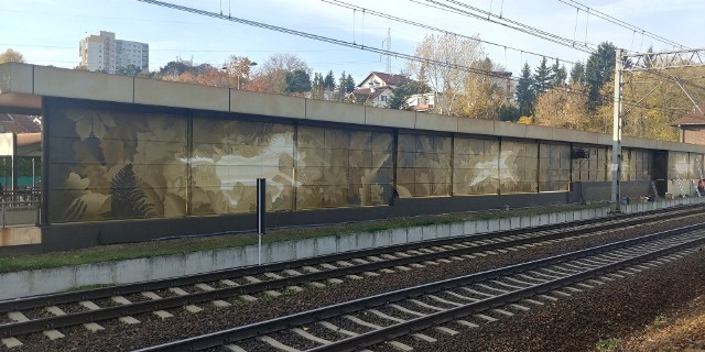 Mural powstający na przystanku Sopot-Kamienny Potok