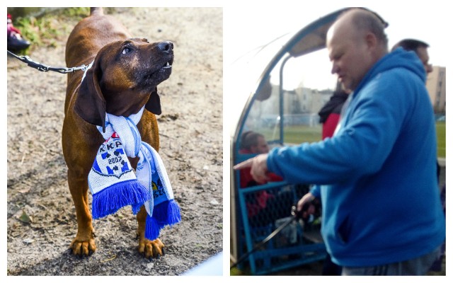 Bazi, wierny kibic KKP i jego pan, były prezes Krzysztof Wodziński