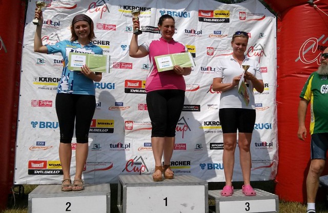 Agnieszka Wojtkiewicz na najwyższym podium. MTB trenuje od lutego ubiegłego roku.