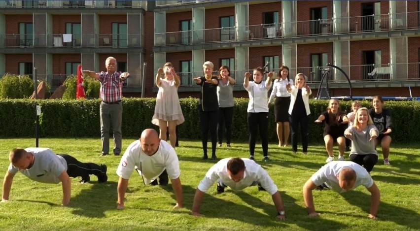 Wyjątkowy #gaszynChallenge w hotelu Słoneczny Zdrój w Busku. Ćwiczenia z Moniką Zamachowską! [WIDEO, ZDJĘCIA]
