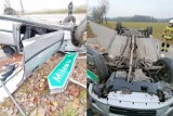 Wypadek na trasie Szczuczyn - Bzury. Honda dachowała na skrzyżowaniu. Wezwano śmigłowiec LPR