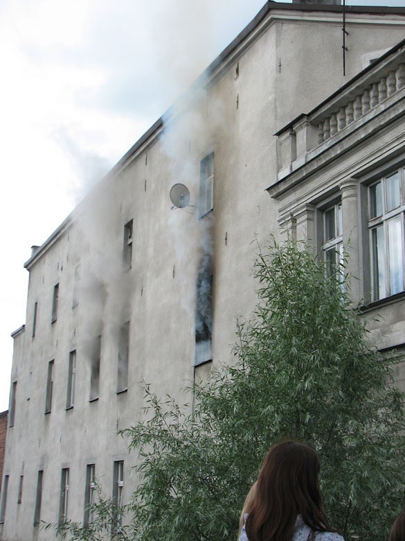 Pożar w centrum miasta