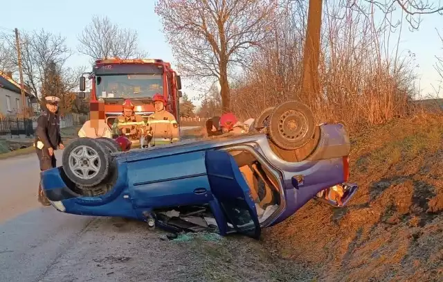 Wypadek w miejscowości Zielonki w gminie Sędziszów.