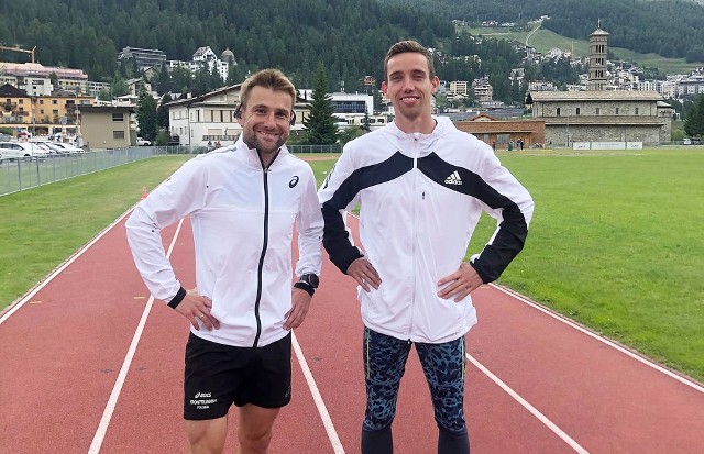 Adam Nowicki i Patryk Dobek podczas zgrupowania w Sankt Moritz.