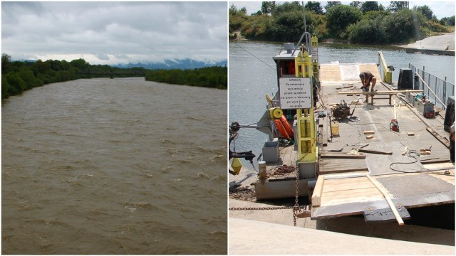 Promy na Dunajcu w powiecie tarnowskim zostały wstrzymane do momentu obniżenia wody w rzece.
