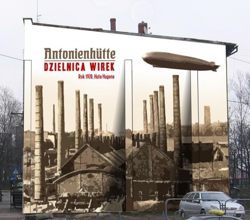 Ruda Śląska: Powstanie nowy mural na Wirku. Będzie to huta cynku Hugo oraz wieża kościoła