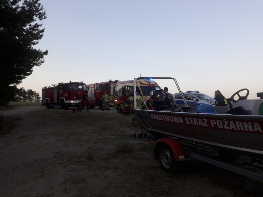 Tak wyglądała akcja ratownicza nad jeziorem w Nielbarku