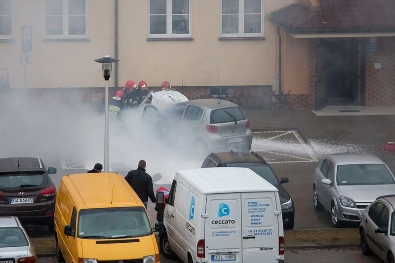 Pożar na ulicy Szafranka w Słupsku