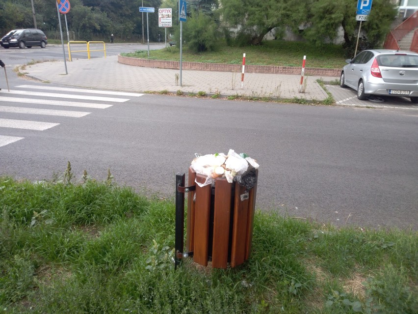 A to śmietnik u wylotu ul. Dekerta.