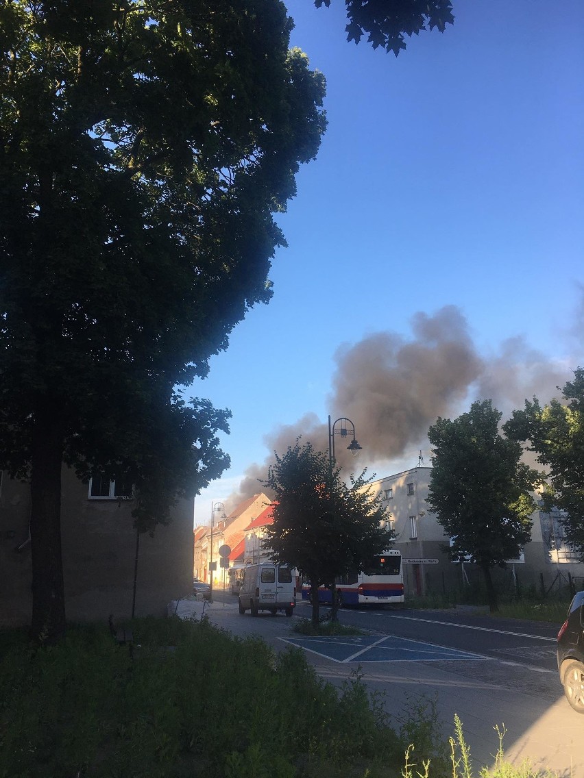 Pożar przy ulicy Bydgoskiej w Fordonie