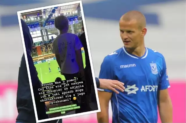 Tomasz Cywka za pośrednictwem Instagrama poszukuje chłopca, który sam przygotował koszulkę ze wsparciem dla piłkarza.