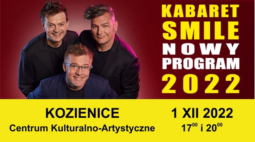 Kabaret Smile dwukrotnie wystąpi w grudniu w Kozienickim Domu Kultury. Można już kupować bilety