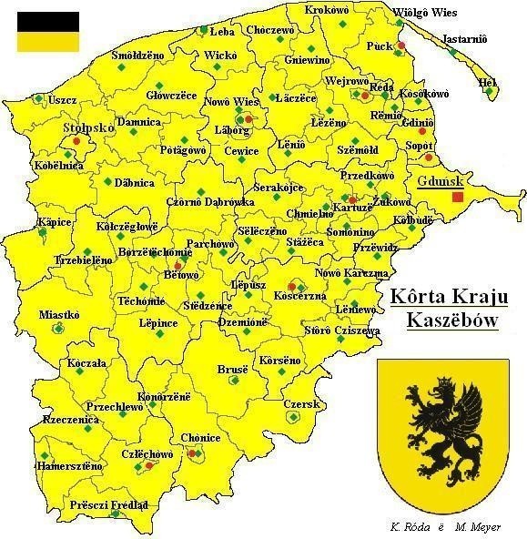 Mapa Kaszub