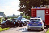 Wypadek koło Nowego Stawu w powiecie malborskim. 6 osób poszkodowanych po zderzeniu 2 samochodów