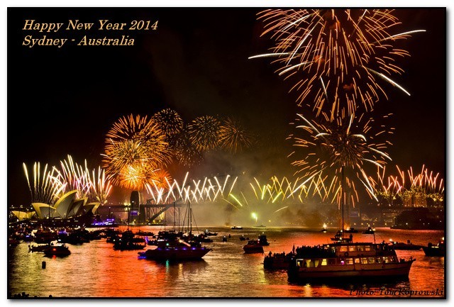 Nowy Rok 2014 w Sydney, w Australii