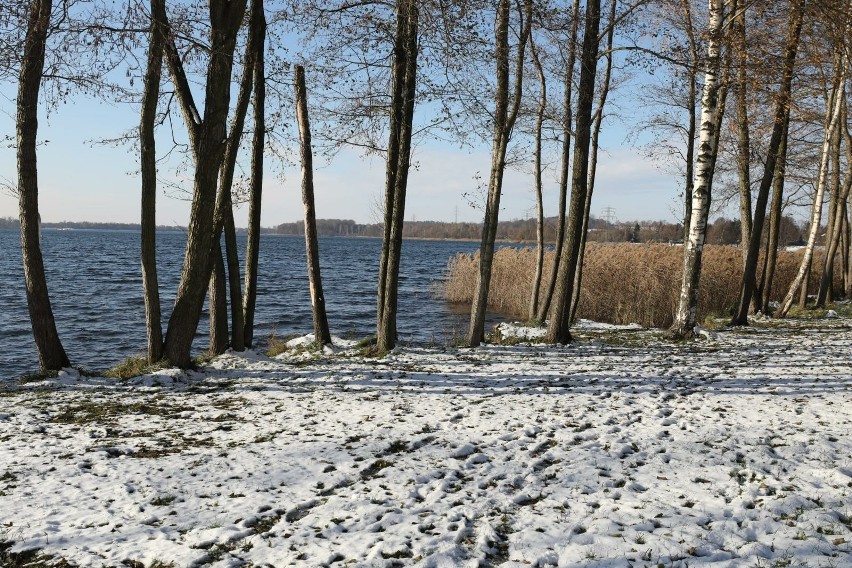 Jezioro Pławniowickie w zimowej szacie zachwyca. Zobaczcie...
