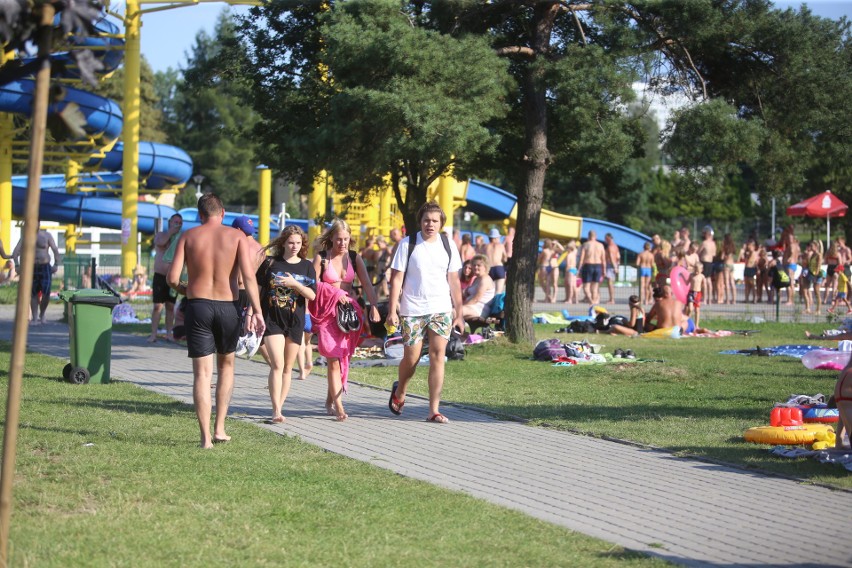Na kąpielisku Bugła w Katowicach w sobotę 22 sierpnia były...