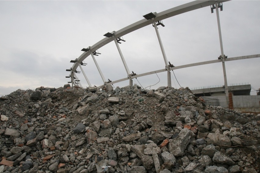 Stadion Śląski w budowie