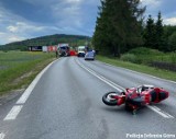 Tragedia na Dolnym Śląsku. Zginął motocyklista! Śmiertelny wypadek w Goduszynie koło Jeleniej Góry