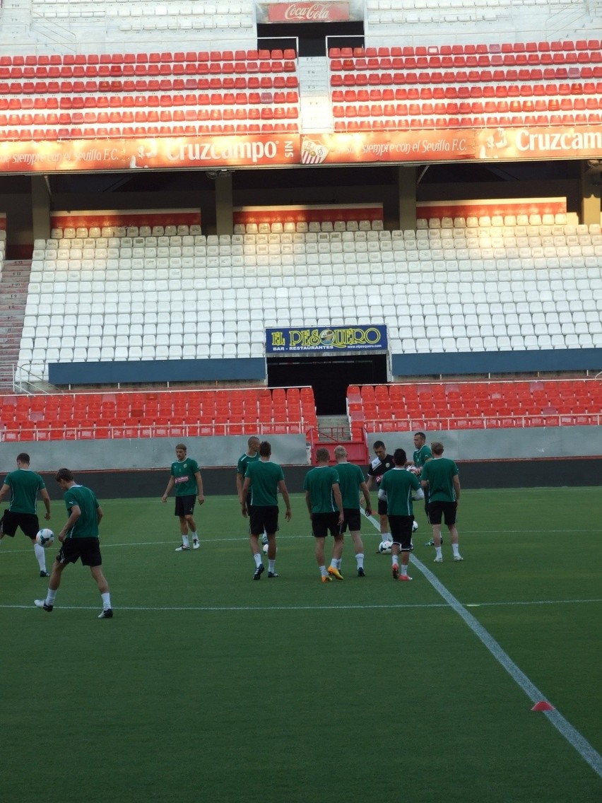 Sevilla - Śląsk. WKS trenował na Estadio Ramón Sánchez Pizjuán (ZDJĘCIA)