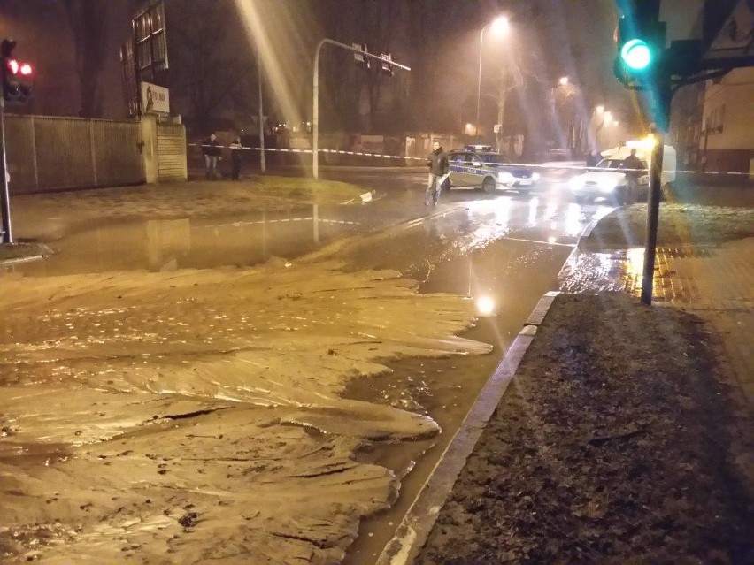 Do awarii doszło na ul. Przemysłowej w Słupsku.