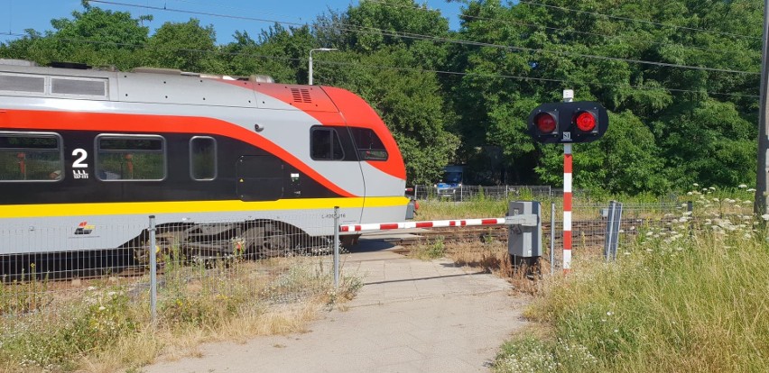 Na torach kolejowych przy ul. Sobolowej (na odcinku Łódź...