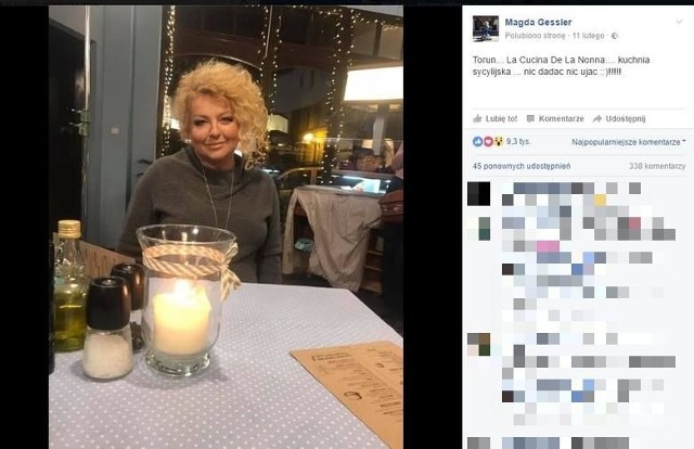 Magda Gessler opublikowała na swoich Facebooku zdjęcie z wnętrza dawnego Italian House w Toruniu. Kiedy emisja odcinka "Kuchennych rewolucji" kręconego w Toruniu?