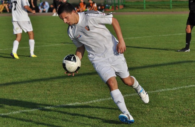 Pomocnik zdzieszowickiej druzyny Dawid Kiliński.