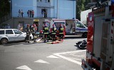 Zderzenie motocykla z autem osobowym w Sopocie. Kierowca jednośladu w szpitalu [ZDJĘCIA]