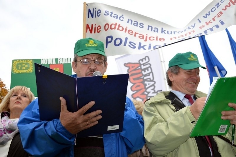 Wielkopolscy działkowcy na manifestacji w Warszawie