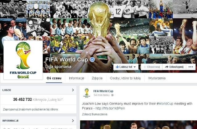 Mundial na Facebooku