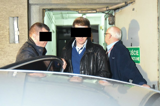 Listopad 2015 rok. Jan B. wyprowadzany z katowickiej prokuratury po przesłuchaniu.